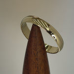 Solid 14K Yellow Gold 4mm Dome Wedding Band