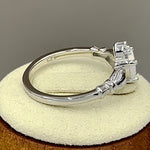 Sterling Silver Claddagh White Lab Opal CZ Ring