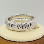 Sterling Silver Abstract Facet Ring
