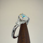 Sterling Silver Butterfly Iridescent Rainbow CZ Ring