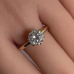 Solid 14K Yellow Gold 9.0mm CZ Wedding Ring