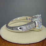 Sterling Silver Cushion-Cut CZ Engagement Ring