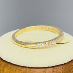 Solid 14K Yellow Gold Classic Half Eternity Round CZ Ring