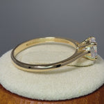 Solid 14K Yellow Gold Round Solitaire CZ Ring