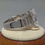 Sterling Silver Marquise CZ Engagement Ring