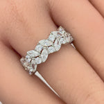 Sterling Silver Eternity Round and Marquise Clear CZ Ring