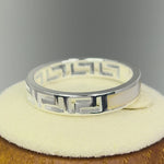 Sterling Silver Greek Mother of Pearl Band Ring