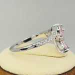Sterling Silver Butterfly Pink CZ Ring