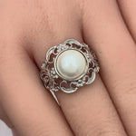 Sterling Silver Mother of Pearl Ring