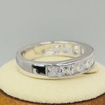 Sterling Silver Half Eternity Princess CZ Ring