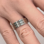 Sterling Silver Double Line Wedding Band