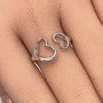 Sterling Silver Double Heart Ring