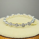 Sterling Silver Ethereal Round Cut Clear CZ Eternity Ring