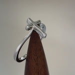 Sterling Silver Fluid Cross Ring