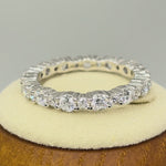 Sterling Silver Eternity Round Clear CZ Ring