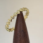 Solid 14K Yellow Gold Diamond Cut Band