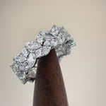 Sterling Silver Eternity Round and Marquise Clear CZ Ring