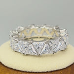 Sterling Silver Eternity Triangle CZ Ring