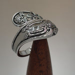 Sterling Silver Flower Spoon Ring