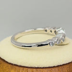 Sterling Silver Half Eternity Round CZ Bezel Ring