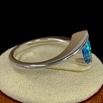 Sterling Silver Aqua Blue CZ Ring