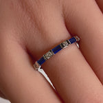 Sterling Silver Blue CZ Eternity Ring