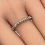 Sterling Silver Simple Rope Twist Ring