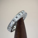 Sterling Silver Half Eternity Princess CZ Ring