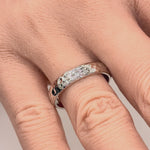 Sterling Silver 4.7mm Hammered Ring
