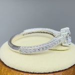 Solid 14K White Gold Classic Round CZ Engagement Ring