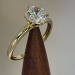 Solid 14K Yellow Gold 9.0mm CZ Wedding Ring