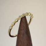 Solid 14K Yellow Gold Single Row Round 0.11 ct. Diamond Ring