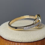 Solid 14K Gold CZ Infinity Ring