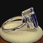 Sterling Silver Radiant Purple CZ Ring