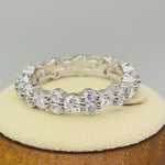 Sterling Silver Cluster Eternity CZ Ring