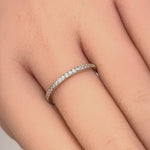 Sterling Silver Clear CZ Thin Band Ring