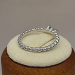 Sterling Silver Locked Heart Dangle Ring