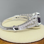 Sterling Silver Lavish Princess-Cut Purple CZ Ring