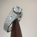 Sterling Silver 1.30 ct. CZ Engagement Ring