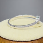 Solid 14K White Gold Puffy Heart Ring