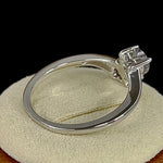 Sterling Silver Double Heart Rainbow CZ Ring