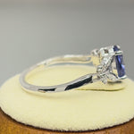 Sterling Silver Butterfly Tanzanite-tone CZ Ring