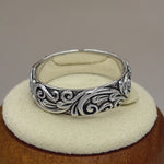 Sterling Silver Floral Band Ring
