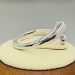 Sterling Silver Unique Wave Round Ring