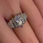 Sterling Silver Marquise CZ Engagement Ring