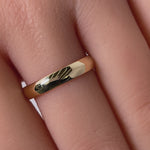 Solid 14K Yellow Gold 4mm Dome Wedding Band