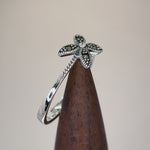 Sterling Silver Dainty Flower Marcasite Ring
