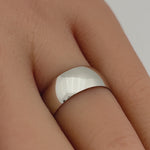 Sterling Silver Wedding Band 8mm