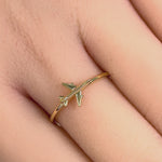 Solid 14K Yellow Gold Airplane Ring
