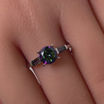 Sterling Silver Rainbow CZ Ring